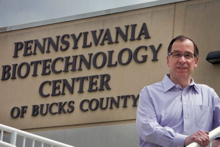 Michael Sofia outside the site of his current HQ. He was part of the team that developed Sovaldi. (ALEJANDRO A. ALVAREZ/Staff Photographer)