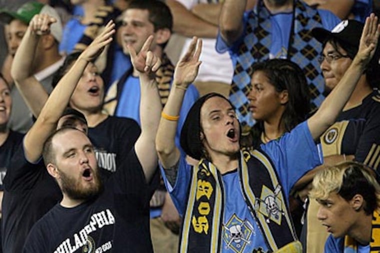 The Union's supporters club has drawn criticism for some of its chants during games. (Yong Kim/Staff file photo)