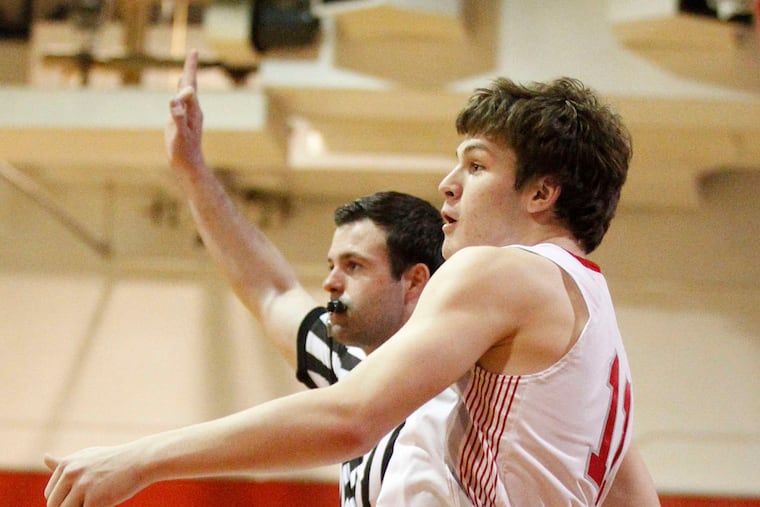 Carroll's Ryan Daly watches a three-pointer go in as the third quarter ends. He had 23 points. CHARLES FOX / Staff