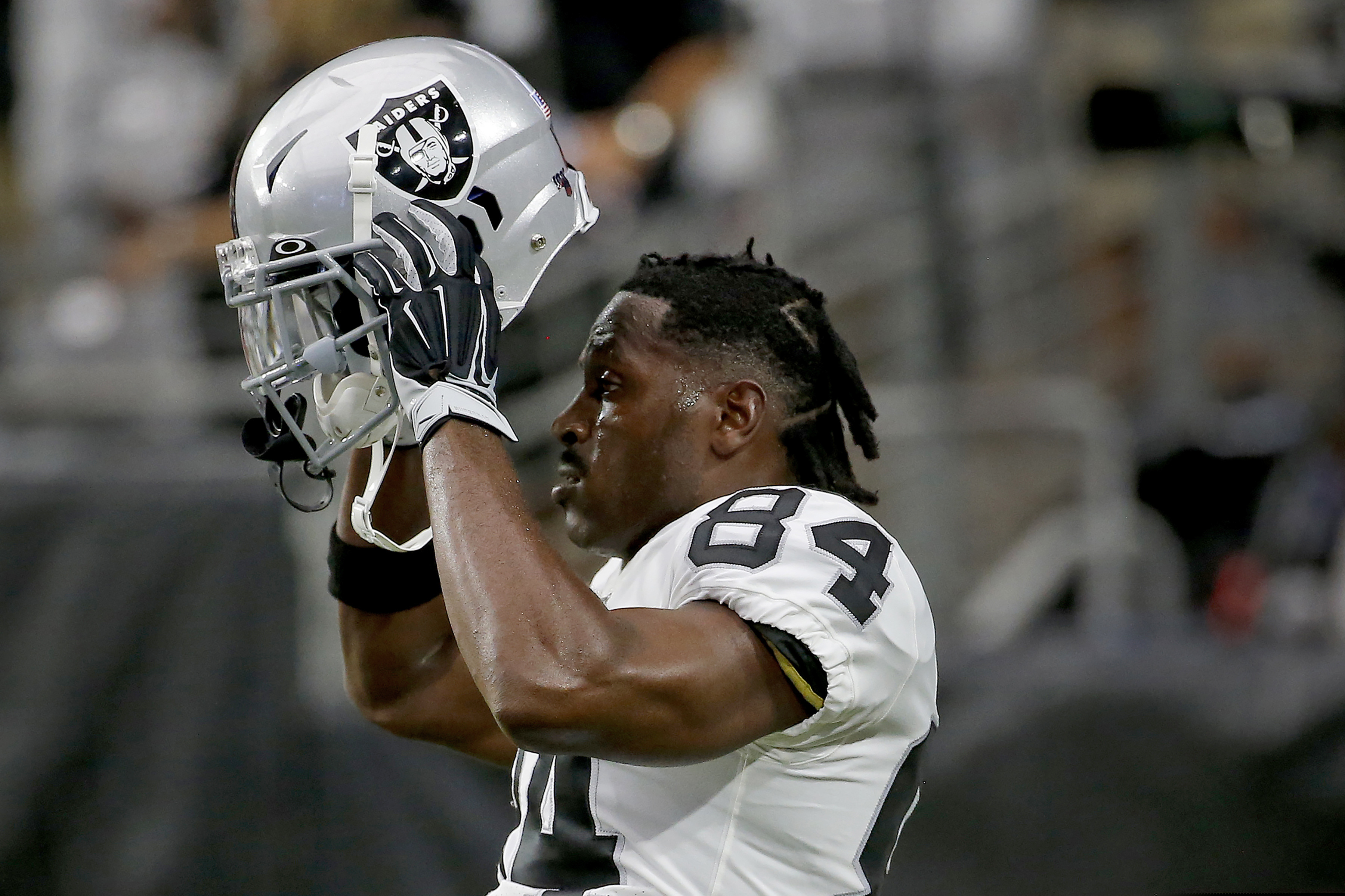 Wide receiver Antonio Brown during his short tenure with the Oakland Raiders.