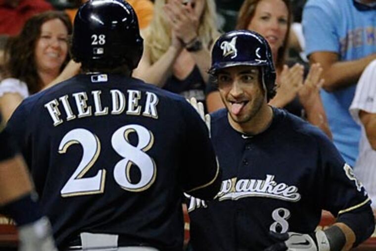 The Phillies could face the Brewers in the postseason. (Pat Sullivan/AP)