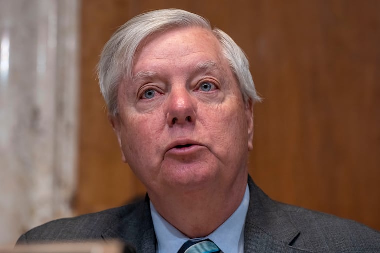 Sen. Lindsey Graham, R-S.C., speaks during a hearing of the Senate Appropriations Subcommittee on State, Foreign Operations, and Related Programs to examine proposed budget estimates and justification for fiscal year 2024 for the Department of State with Secretary of State Antony Blinken, Wednesday, March 22, 2023, on Capitol Hill in Washington.