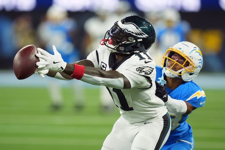 Wide receiver A.J. Brown and the Eagles offense have been out of sync most of the season.
