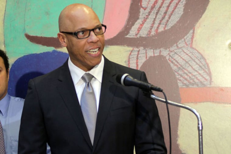 Superintendent Bill Hite announces the process of the closure of 37 Philadelphia schools during a press conference at the School Administration Building on north Broad Street December 13, 2012. ( DAVID SWANSON / Staff Photographer )