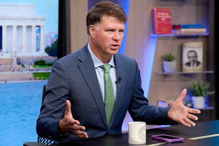 Ryan Grim records a segment for the YouTube daily news show, Breaking Points, Monday, July 27, 2026, in Washington.