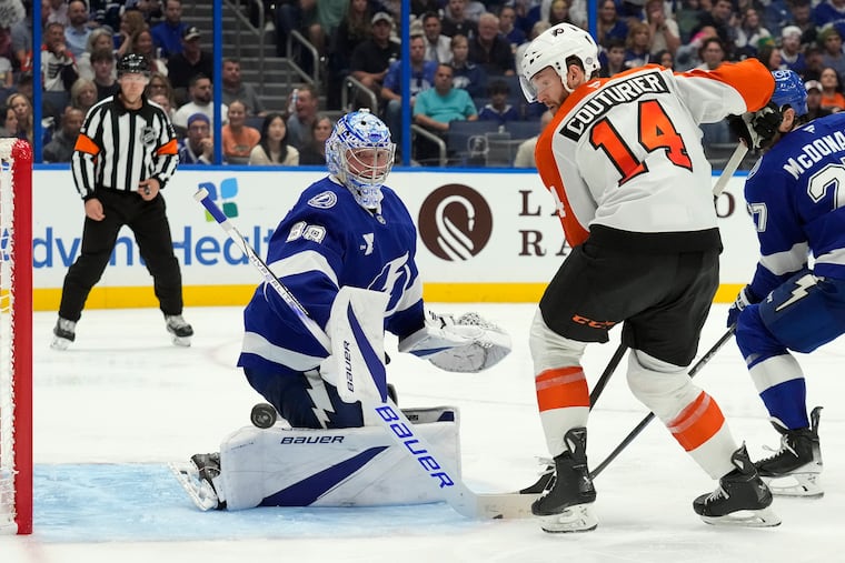 Captain Sean Couturier has led by example in helping the Flyers establish their identity early in recent games.
