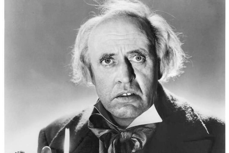 Alastair Sim as the definitive Ebenezer Scrooge in the 1951 film, "A Christmas Carol."
