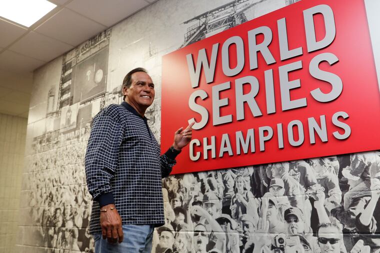 Former Phillies infielder Manny Trillo after the team announced Saturday that he will be inducted onto the Phillies Wall of Fame this summer.