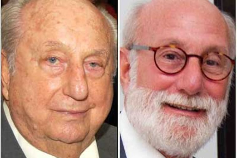 Raymond Perelman, left, says son Jeffrey, right, violated deal.