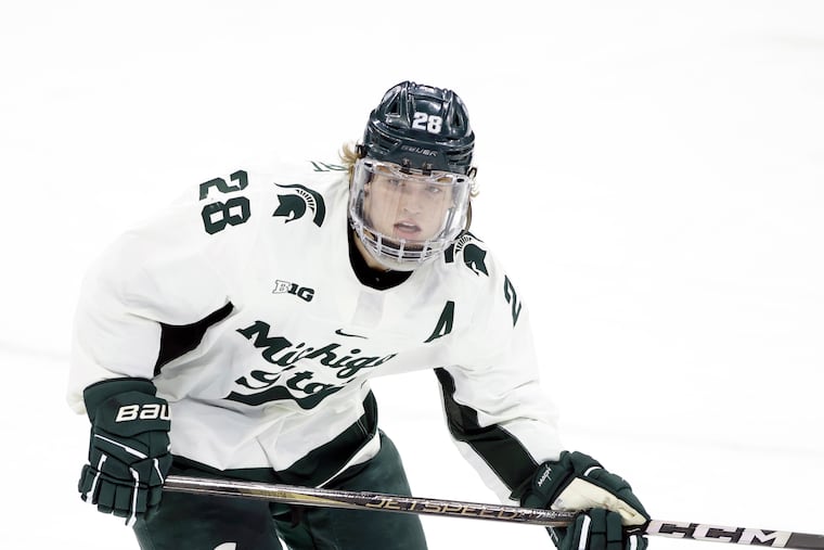 Karsen Dorwart will join the Flyers organization after a productive three-year career at Michigan State.