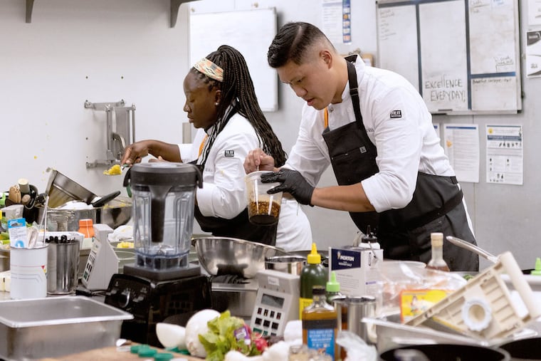 Chefs Nana Araba Wilmot (left) and Laurence Louie compete on season 23 of Top Chef, which premieres on March 9.