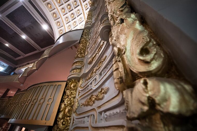 Detailed of the trim work preserved on the newly renovated Metropolitan Opera House located on 858 N. Broad Street, Philadelphia. Monday, November 20, 2018.