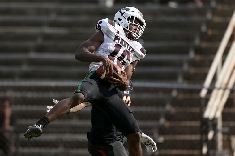 Cedar Creek's Malachi Melton (16), shown earlier this season in a win over Woodrow Wilson, has led the Pirates to the Central Jersey Group 2 title.