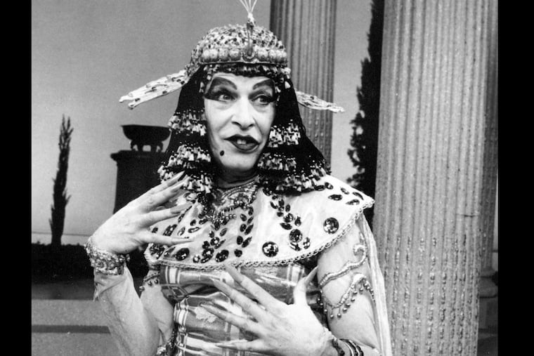 Comedian Milton Berle as the siren of the Nile during "The Milton Berle Show" on Feb. 6, 1962.