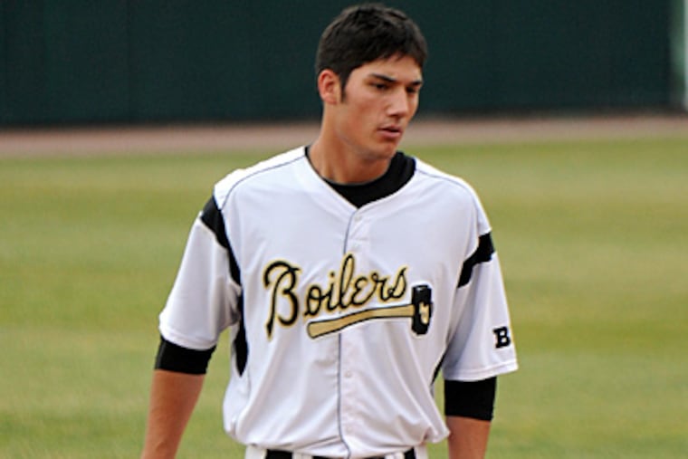 Purdue's Cameron Perkins, a sixth-round pick, batted .355 with nine home runs and 61 RBIs last year. (Joe Raymond/AP)