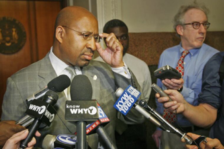 Mayor Nutter announces that he has assigned the city's chief integrity officer to investigate. (Alejandro A. Alvarez / Staff Photographer)