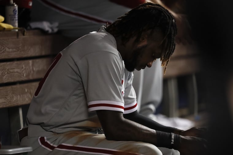 Phillies outfielder Roman Quinn will have to play the final few weeks of the season with a broken toe.