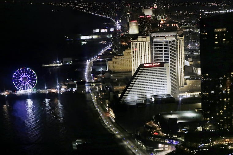 The Steel Pier, Showboat, Bally's, Resorts and Ceasar's are all visible in this aerial photo looking south over Atlantic City, NJ on August 10, 2018. Bart Blatstein wants to turn the Showboat Tower into apartments.