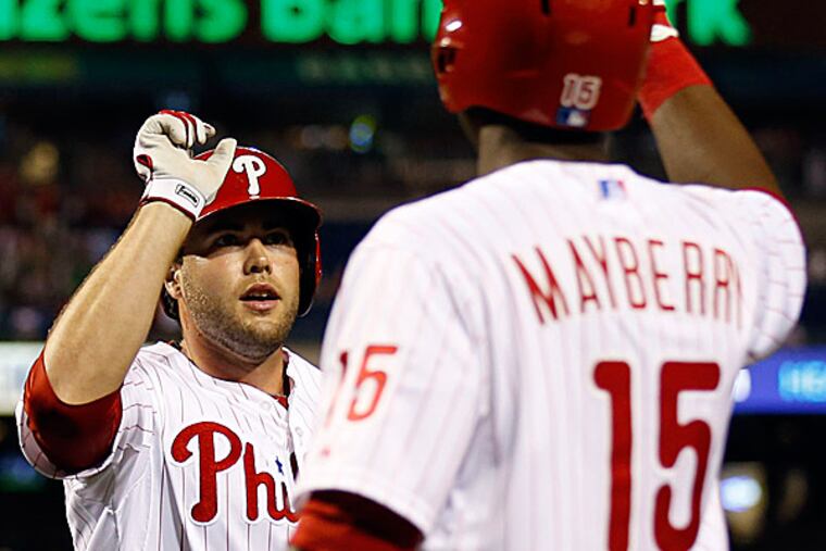 The Phillies' Darin Ruf and John Mayberry Jr. (Yong Kim/Staff Photographer)