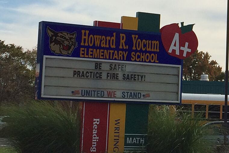 Concerns in Maple Shade about the Ebola virus arose after two new students who recently traveled to Rwanda were scheduled to begin classes at Howard R. Yocum Elementary School. School district officials said the children's parents have decided to wait to send them to school until next week, after the end of the disease's 21-day incubation period. Photo by Angelo Fichera