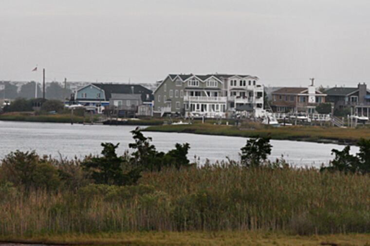 A view of Avalon, N.J., from the large bridge on Avalon Boulevard. Census figures show that the barrier island's year-round population declined last decade as people sold their homes when prices surged, or fled the state's high cost of living. (Elizabeth Robertson/File)