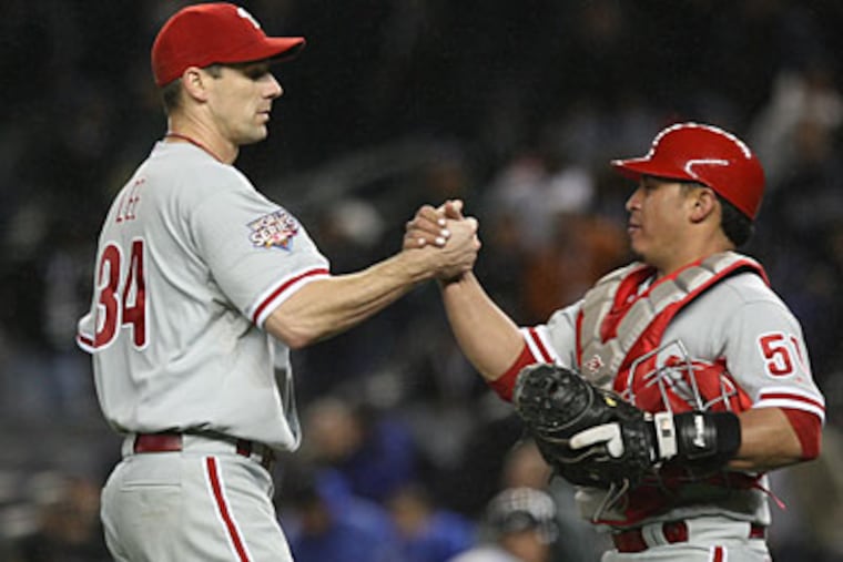 Cliff Lee's complete game performance led the Phillies to a 6-1 rout of the Yankees in Game 1 of the World Series. (Yong Kim / Staff photographer)