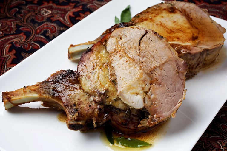 Florentine pork loin roast (Arista di maiale). Cinta Senese pork, a fattier and juicier breed of pig, is more widely available at butcher shops in the United States and is perfect for this dish.