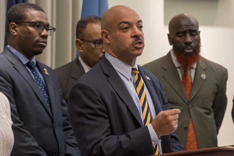 For Philadelphia District Attorny Seth Williams, seen here at a news conference last year, a crowded primary field is good news.