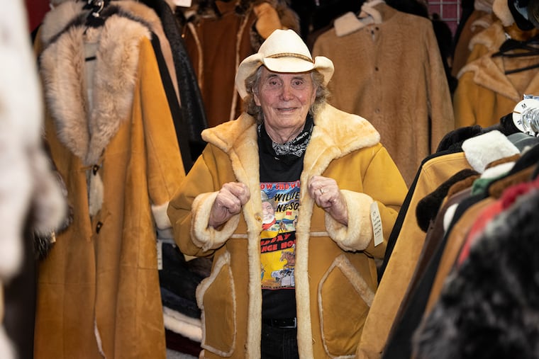 Pat Garrett at his sheepskin business in Strausstown, Pa.
