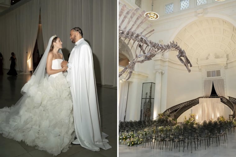 Eagles tight end Kylen Granson and influencer Daisy Foko got married at Chicago's Field Museum earlier this year.
