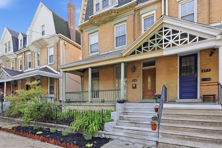 The left twin is the house for sale.