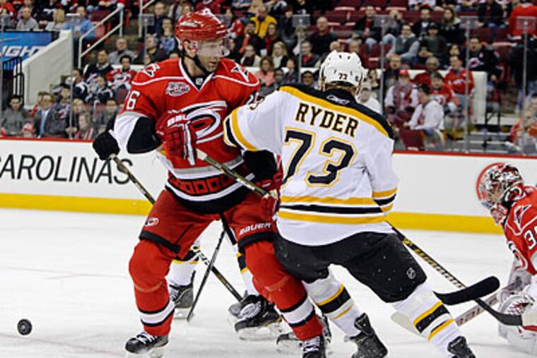 The Flyers are considering making a trade for Carolina Hurricanes forward Erik Cole. (Gerry Broome/AP file photo)