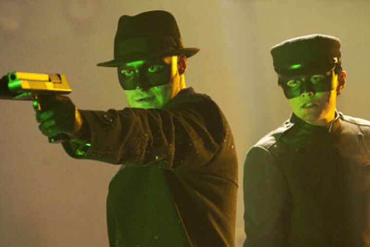 Seth Rogen as Britt Reid, Jay Chou as sidekick Kato in "The Green Hornet," directed by Michel Gondry with very little buzz.