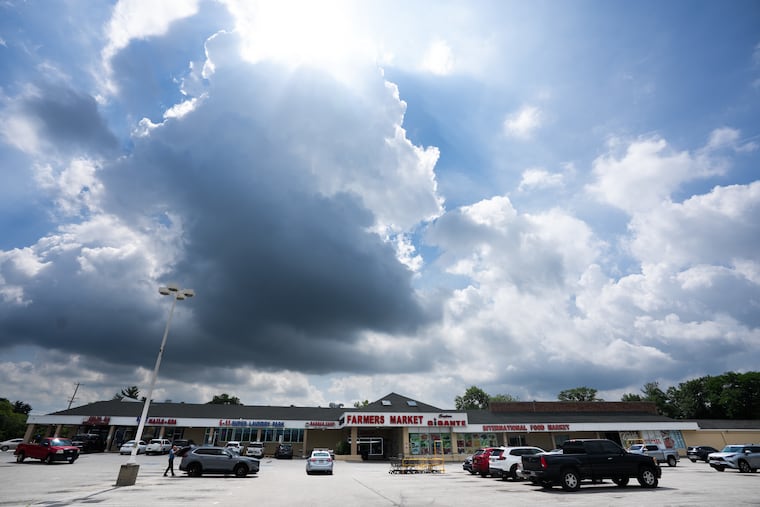 The Super Gigante International Food Market, at 1930 W. Main Street, West Norriton, Pa, where several peole were taken into custody by ICE on July 16, 2025.