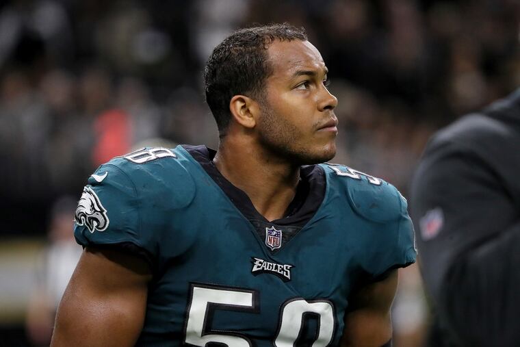 In his four seasons with the Eagles, Jordan Hicks has struggled with injuries. He's been absent for 21 regular-season games and finished two seasons on injured reserve.
