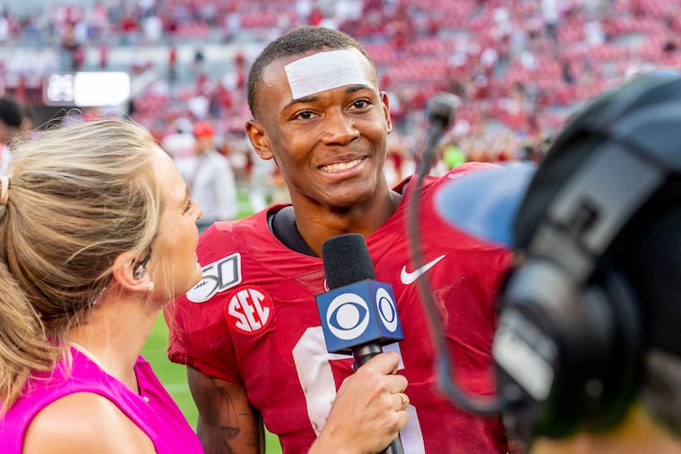 Alabama wide receiver DeVonta Smith talked with CBS in September 2019 after a productive game against Mississippi.