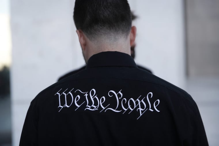 Ryan Payne stands outside a federal courthouse Wednesday, Dec. 20, 2017, in Las Vegas. Chief U.S. District Judge Gloria Navarro declared a mistrial Wednesday in the case against Cliven Bundy, his sons Ryan and Ammon Bundy, and Payne, a self-styled Montana militia leader.