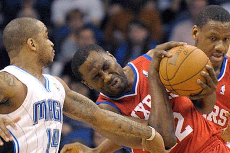 Elton Brand's shooting hand seems to get worse with every bang he encounters. (Phelan M. Ebenhack/AP)