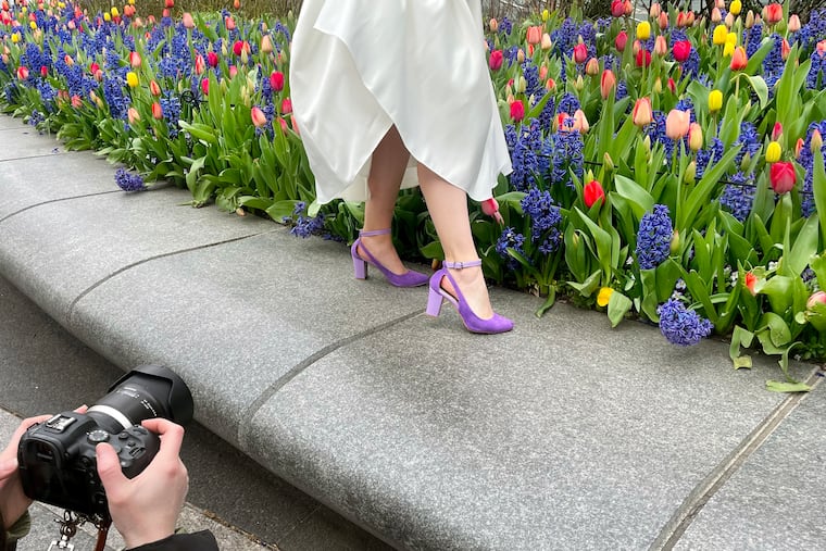 April 8, 2024: The tulips, hyacinth — and picture takers — are in full bloom and out in Dilworth Park at City Hall over an April weekend.
