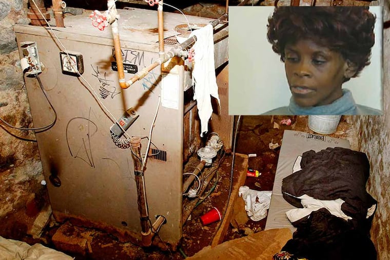 Tamara Breeden, one of four mentally disabled persons locked in the squalid basement of a Philadelphia building. (Credit: KYW-TV (CBS3) / Ron Tarver / Staff photographer)