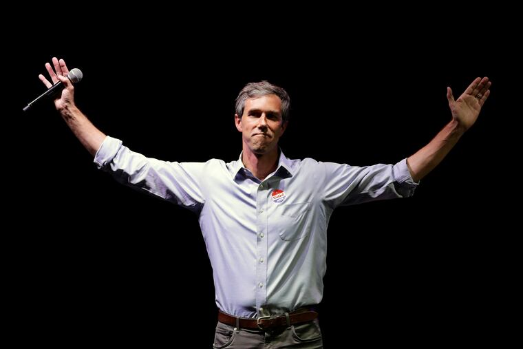 FILE - In this Nov. 6, 2018, file photo, Rep. Beto O'Rourke, D-Texas, the 2018 Democratic candidate for U.S. Senate in Texas, makes his concession speech at his election night party in El Paso, Texas. When it comes to a 2020 presidential run, Beto O'Rourke is still playing hard to get. The Democratic congressman murmured "No decision. No decision on that," when pressed about launching a White House bid during a town hall Friday, Dec. 14 in his native El Paso.
(AP Photo/Eric Gay, File)