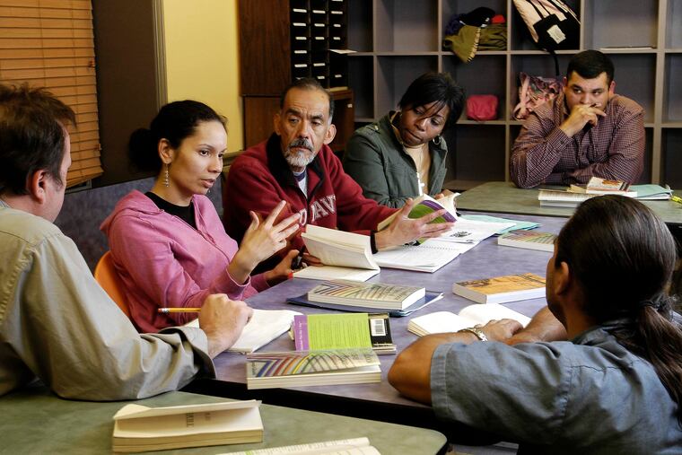 Adult students enrolled in Free Minds, an Austin, Texas, program offering free college humanities courses.