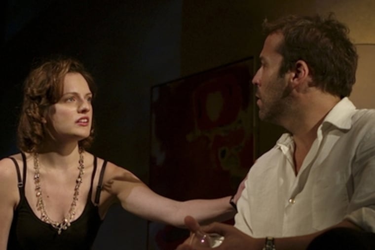 Elisabeth Moss (left) and Jeremy Piven in David Mamet's "Speed-The-Plow."