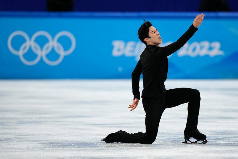 Nathan Chen, of the United States, competes during the men's short program.