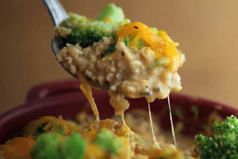 The secret savory side of oatmeal will enhance this recipe for Broccoli-Cheddar Oven Risotto. (Stephanie S. Cordle/St. Louis Post-Dispatch/MCT)