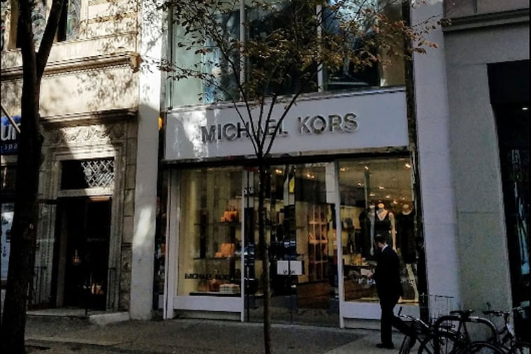 The Michael Kors store on Walnut Street.