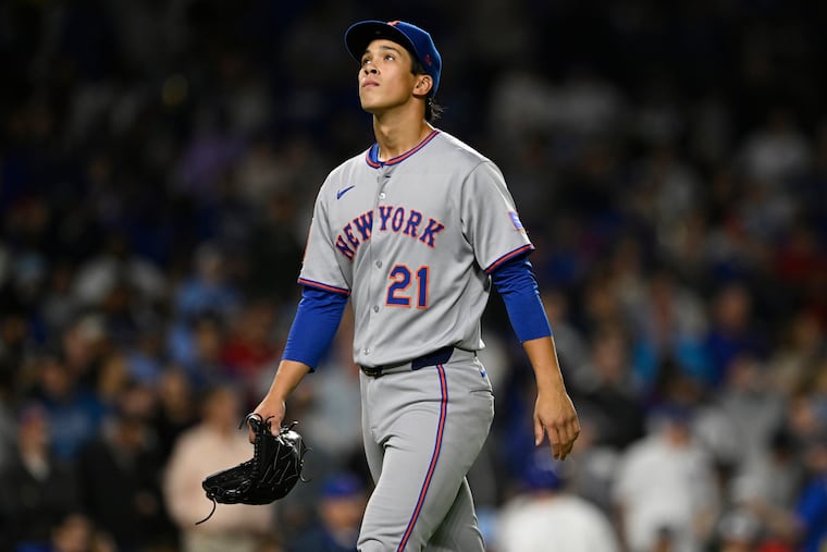 Pitcher Jonah Tong was 2-3 with a 7.71 ERA last season with the Mets.