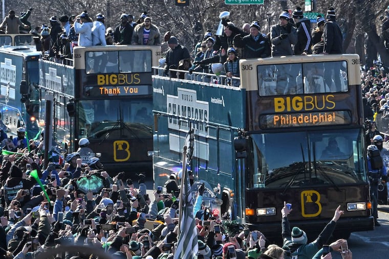 The Eagles’ parade through the city capped their fairy-tale season.
