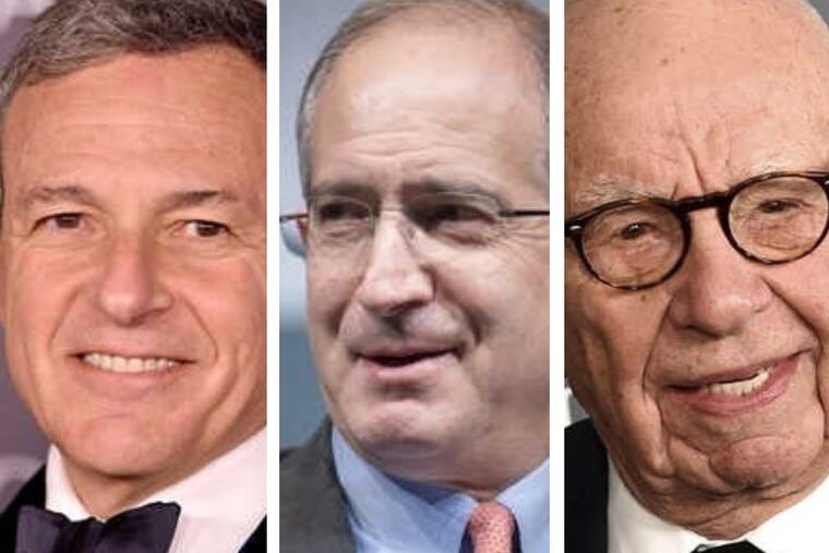 Disney's Bob Iger, Comcast's Brian Roberts and Fox's Rupert Murdoch