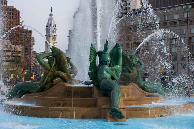 Alexander Stirling Calder is responsible for the "Swann Memorial Fountain" at Logan Circle.